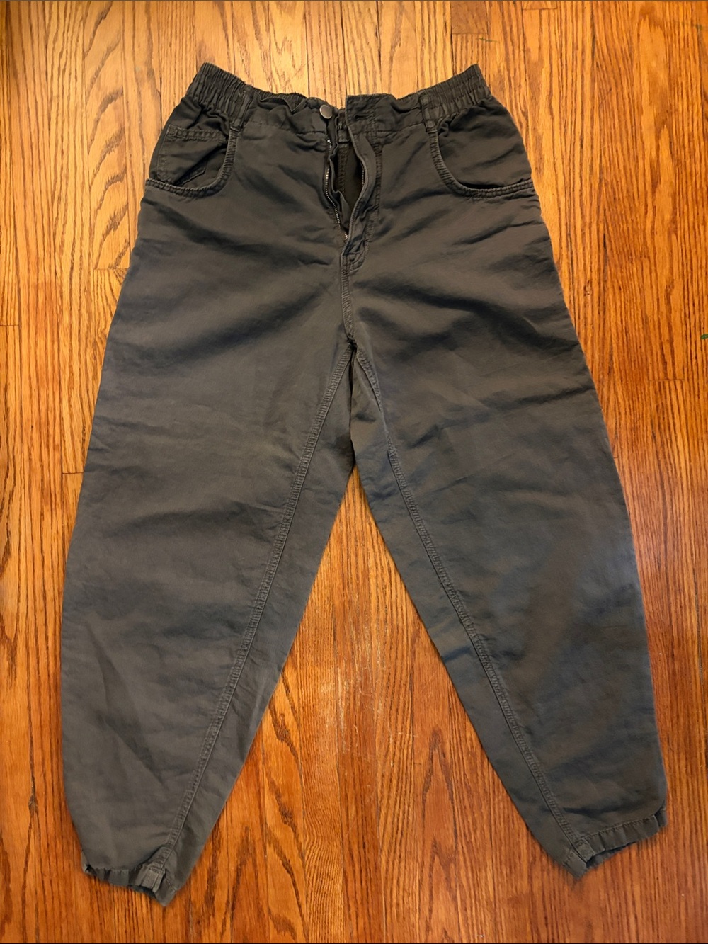 Zara Women’s lightweight pants, size M, Charcoal Gray